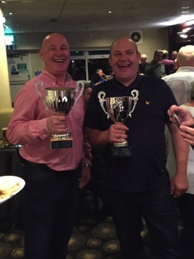Ronnie and Gary celebrating in style